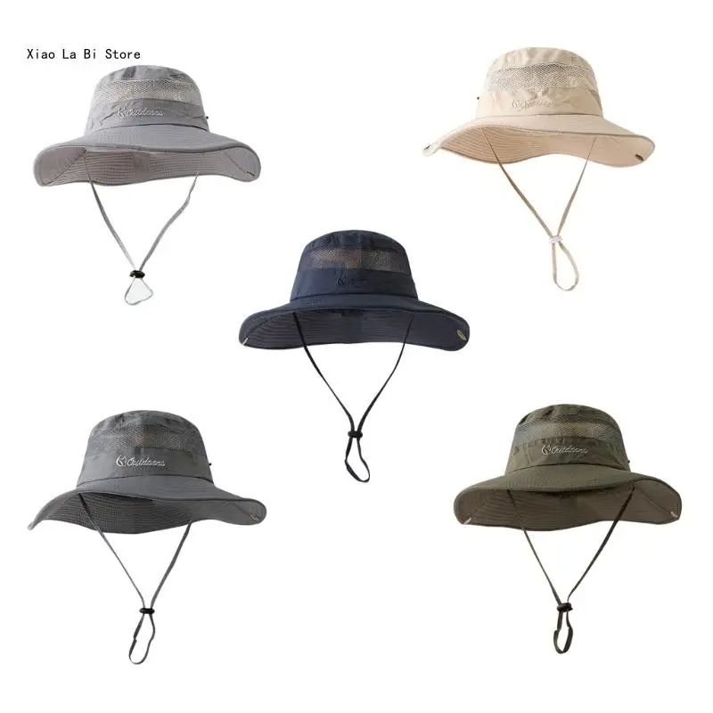 Unisex Moisture Wicking Bucket Hat Summer Foldable Fisherman Hat Lightweight Quick Drying Hat for Hiking Fishing Camping XXFD