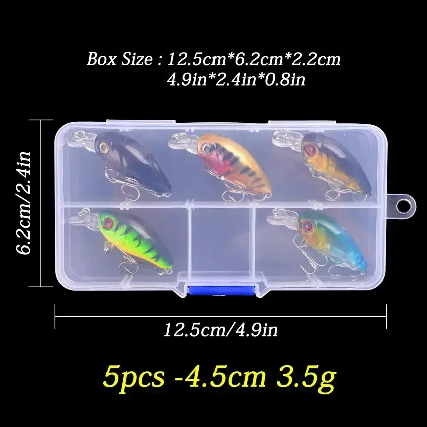 4.5CM 3.5G Crankbaits Set Mixed Colors Fishing Lures Minnow Baits Wobbler Bass Swimbait Sea Swim Trout Tackle Hard Goods