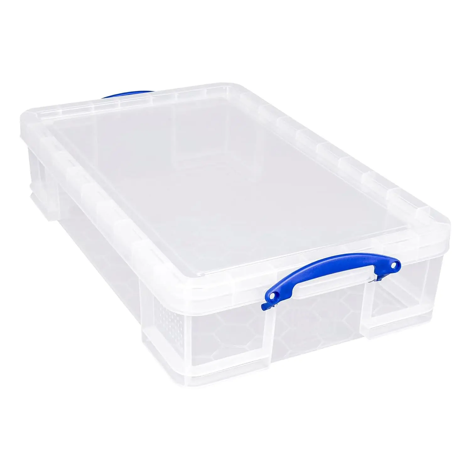 33L Plastic Storage Box with Lid, Stackable Home Office Organizer, 4 Pack, Customized