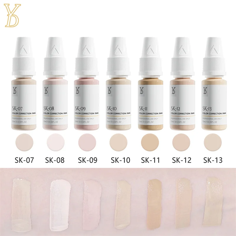 

YD 10ML Skin Camouflage Pigments Permanent Makeup Ink Stretch Mark Skin Tone Scar Cover Beauty Tattoo Ink for Restore Skin Tones