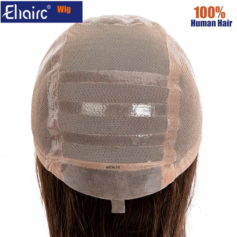 Perimer-Perruque médicale en silicone pour femme, cheveux vierges chinois, bonnet en dentelle, délié naturel, 100% cheveux humains, bonnet complet