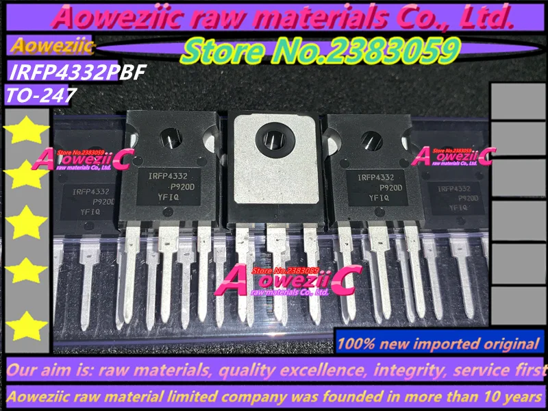 Aoweziic-interruptor original importado de 2019 + 100, original, IRFP4332PBF, IRFP4332 TO-247 MOS, FET, 300V, 120A, PDP