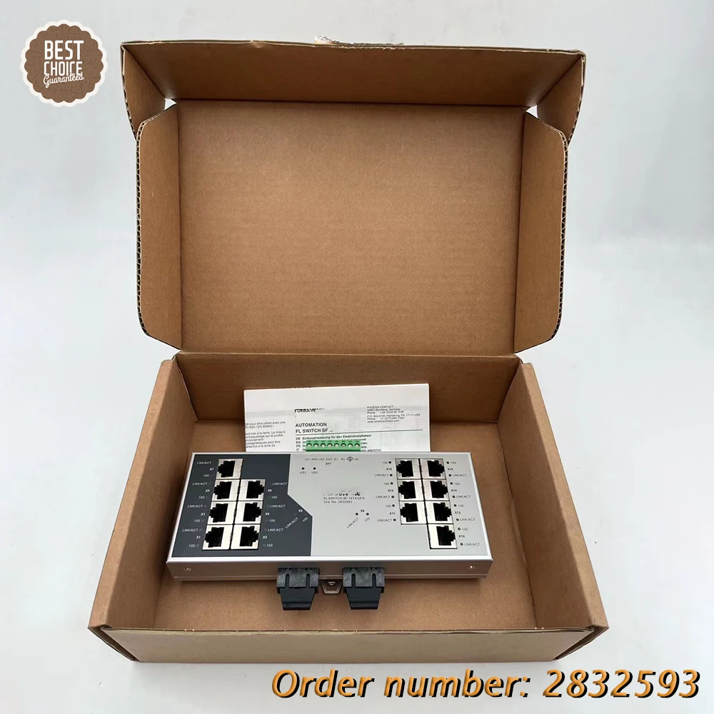 2832593 Original For Phoenix Contact 205 MM Ethernet SWITCH FL SF 14TX/2FX Alternative models: 1249598