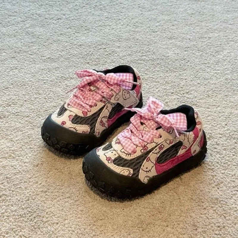 かわいいハローキティサンリオ学生かわいい漫画快適なスニーカー子供屋外ノンスリップランニングシューズギフト子供のための