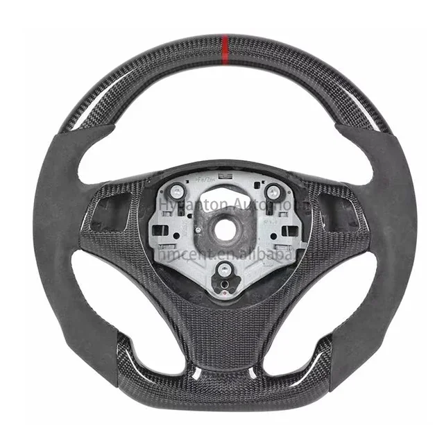 Factory wholesale price alcantara carbon fiber steering wheel m performance for  3 Series E90 E91 E92 E93 car steering wheel