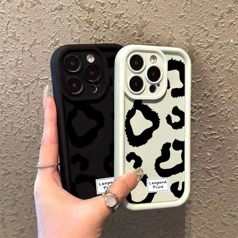 Funda de teléfono con estampado de leopardo para OPPO Realme 5 5i 7i 8i 7 8 9 11 12 13 14 15 Pro Plus F29 Pro Reno 8Z 7Z, funda de silicona suave