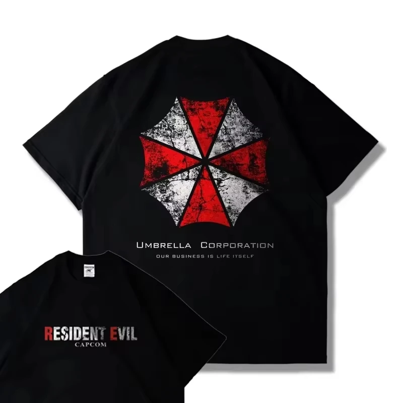 25 CAPCOM Game PS5 Resident Evil 4 Remastered تي شيرتات قصيرة الاكمام للرجال والنساء ملابس فضفاضة ليون مطبوعة Harajuku Y2k