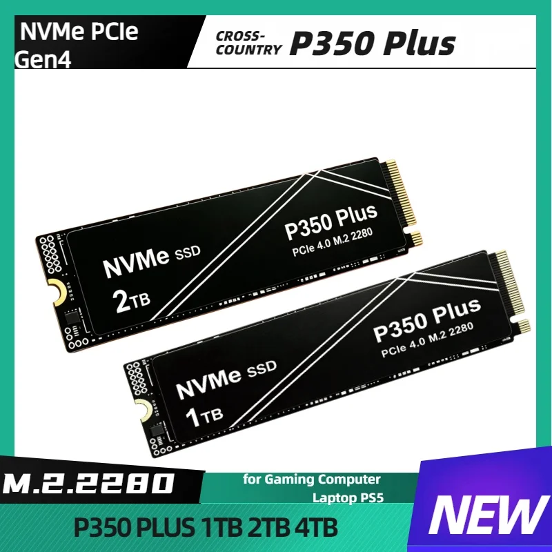 2026 New P350 PLUS M.2 2280 NVMe SSD 1TB 2TB 4TB PCIe 4.0 Gen4 Internal Solid State Drive for Gaming PC, Laptop, PS5