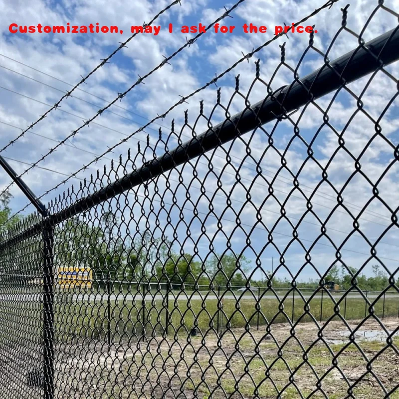 

custom.PVC Coated Galvanized Chain Link Mesh Safety Fence Sport Basketball Stadium 50x50mm Mesh Rustproof 3D Modeling Servic