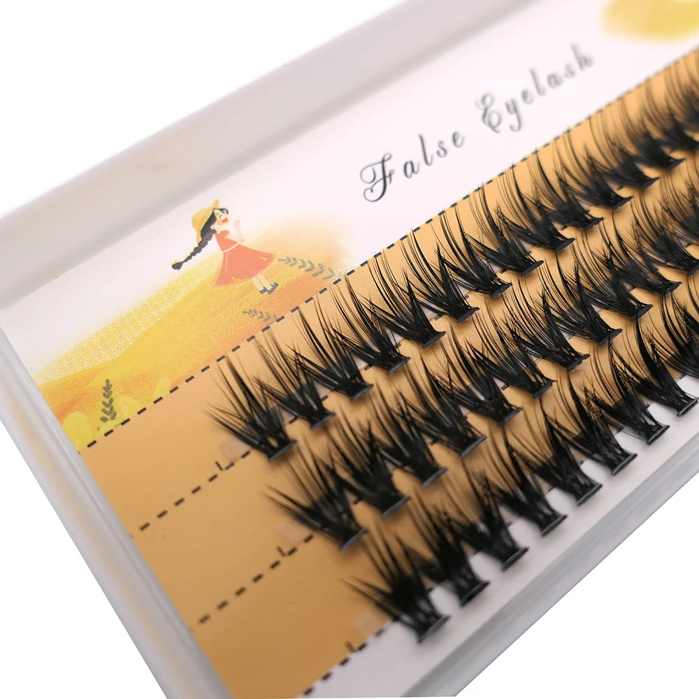 20D/30D Mink Eyelashes 1 Box /60 Bundles Natural eyelashes extension 3D Russia Individual Eyelash Cluster Makeup Tools Eye black