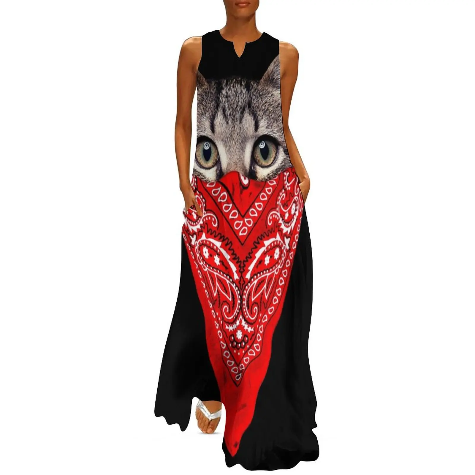 

Gangster Cat Long Dress Dresses gala clothes for women Dress