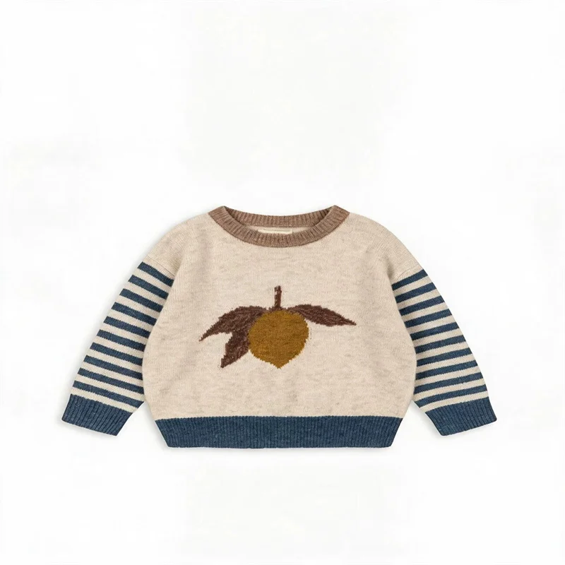 Soft Knitted Little Girls Long Sleeve Graphic Sweater Cardigan Sleeveless Bow Trim Knit Dress,Toddler Boys Spring Fall Clothing