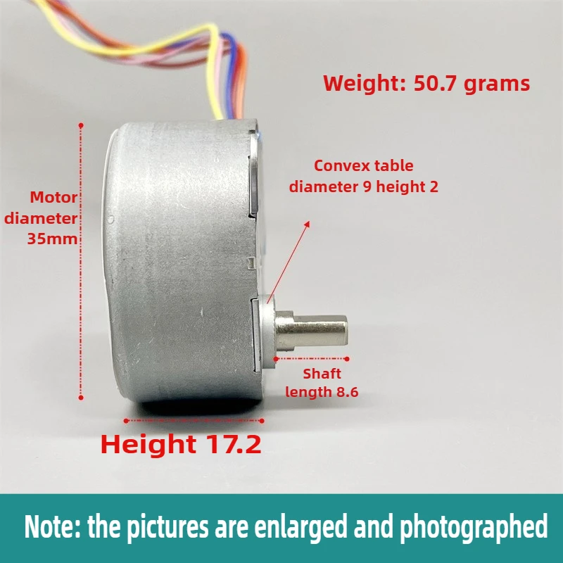 35BYJ46-270 Schrittmotor 12V 90Ω Untersetzungsmotor für Klimaanlagen-Lamellen, Xiaomi Fan Swing Vent