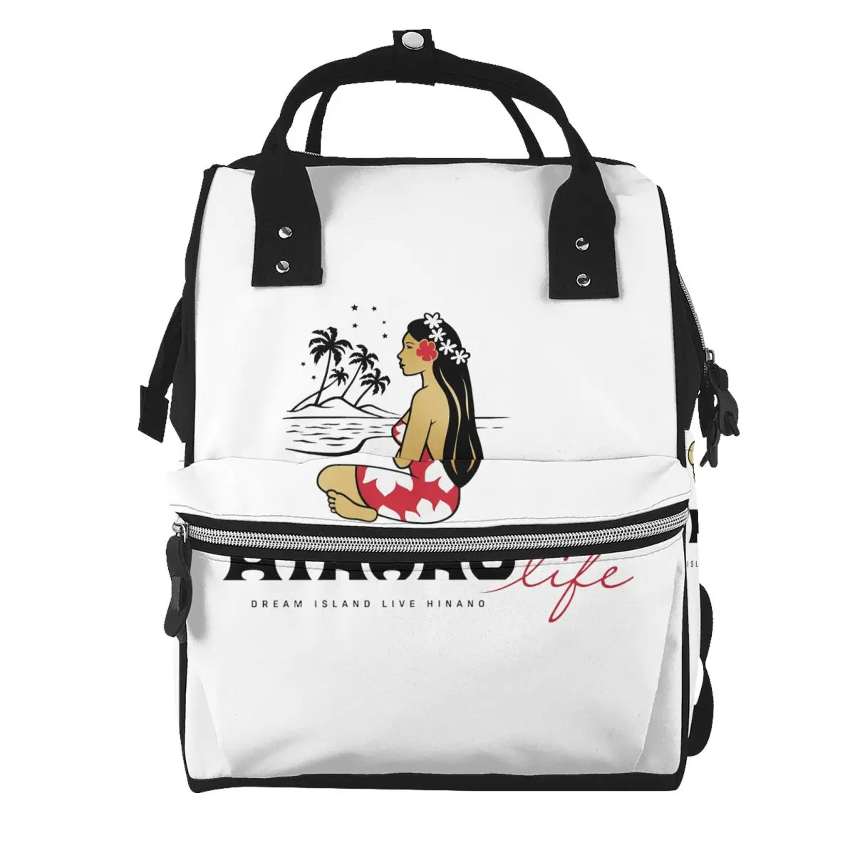 Hinano Tahiti Student Backpack School Bag Hiking Travel Daypack for Men Women Bookbag Shoulder Bags