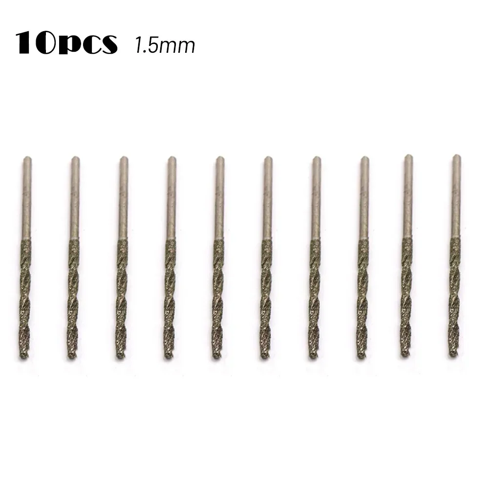 Punte per trapano per lucidatura Set di utensili elettrici per gioielli a spirale Sivler con gambo tondo per vetroceramica 10 pezzi