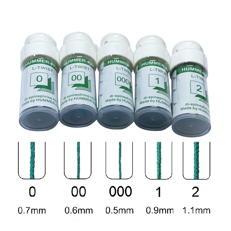 Denxy 10 Flaschen Dental-Retraktionsfaden Einweg-Zahnfleisch-Retraktionsfaden 100% Baumwollfaden Mundpflege 2 m/Flasche 0 00 000 1 2 – Detail 7