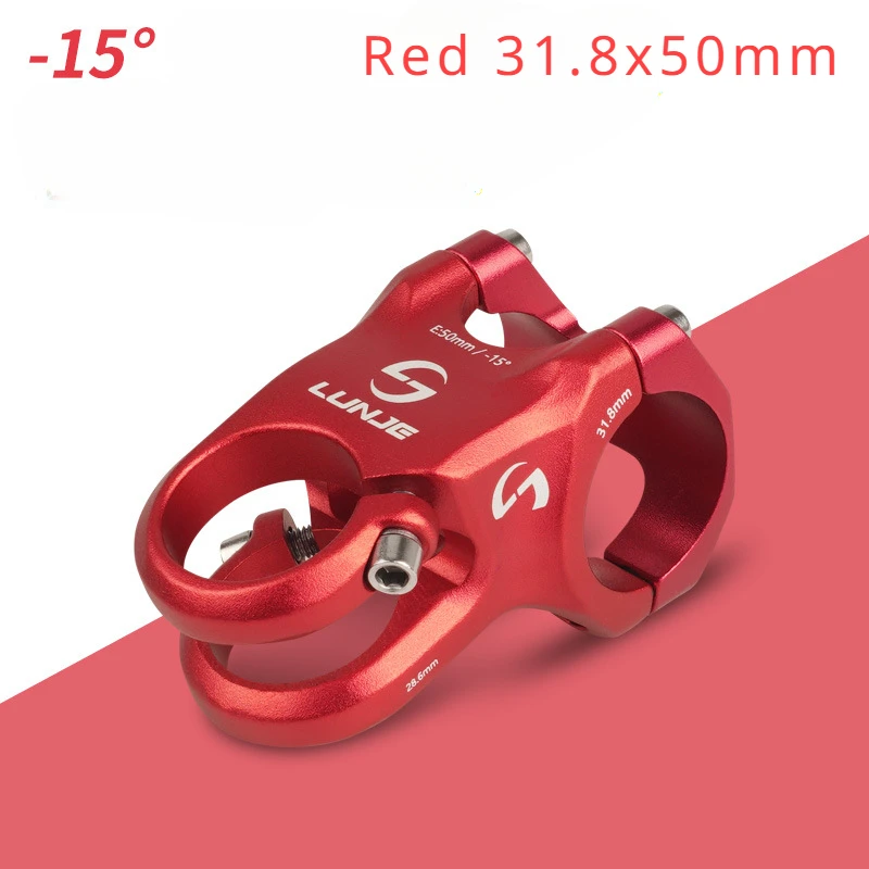 Attacco manubrio per mountain bike 50 70mm negativo 15 gradi 31,8mm Attacco manubrio per ciclismo MTB ad alta resistenza