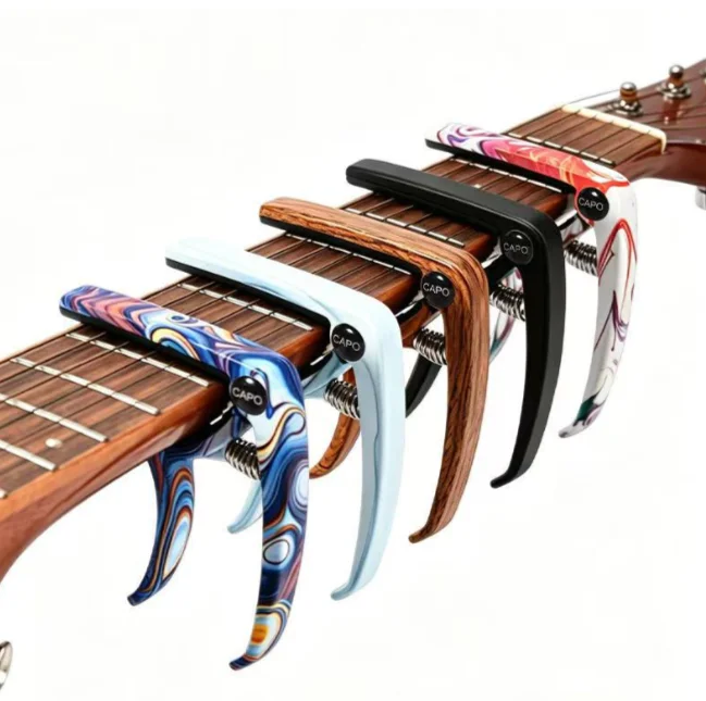 Colorful Nylon Capo Professional Transpose Universal For Folk Guitar Ukulele Breathable Musical Instrument Replacement Accessory