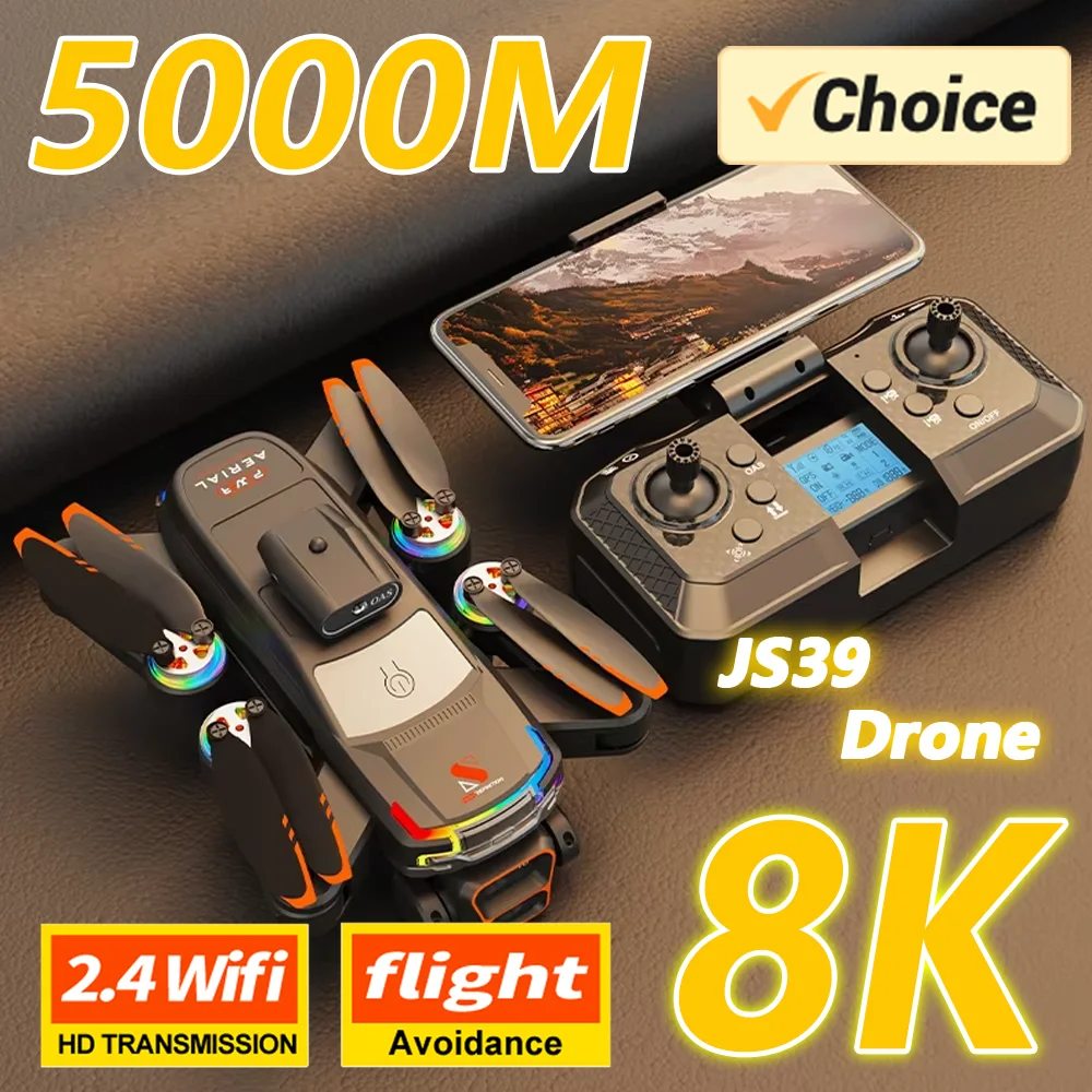 

2025 KBDFA JS39 RC Drone Professional 8K Aerial HD Avoiding Obstacle with Large Screen Remote Control Folding Brushless Drones