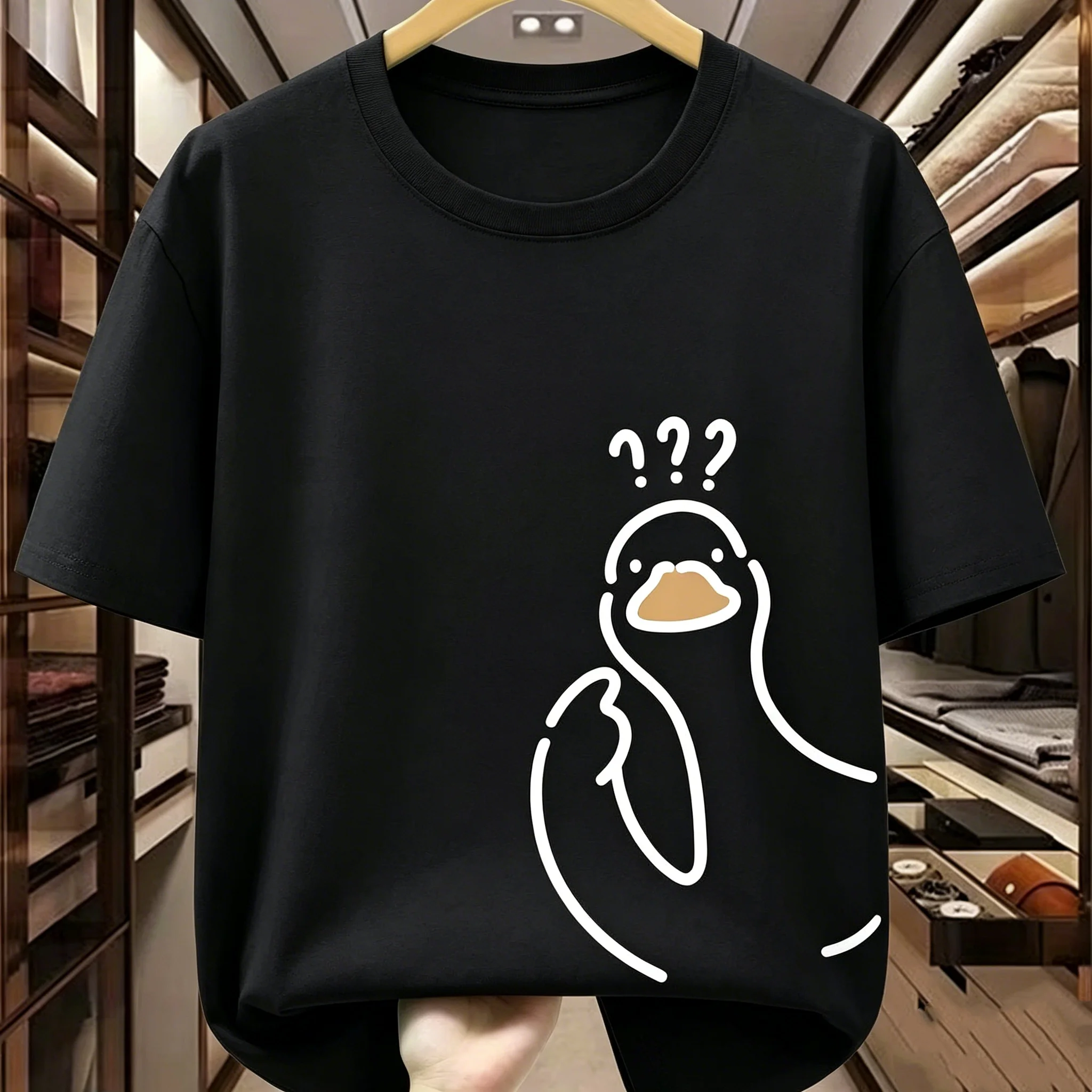 Men'S Fashion Questions - Cartoon question mark duck Men's pure