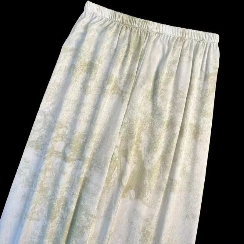 Women Spring Autumn Long Sleeved Loungewear Ice Silk Sleepwear Suit 2024 New Fashion Sweet Pajamas Set Casual Loose Girls Nighty