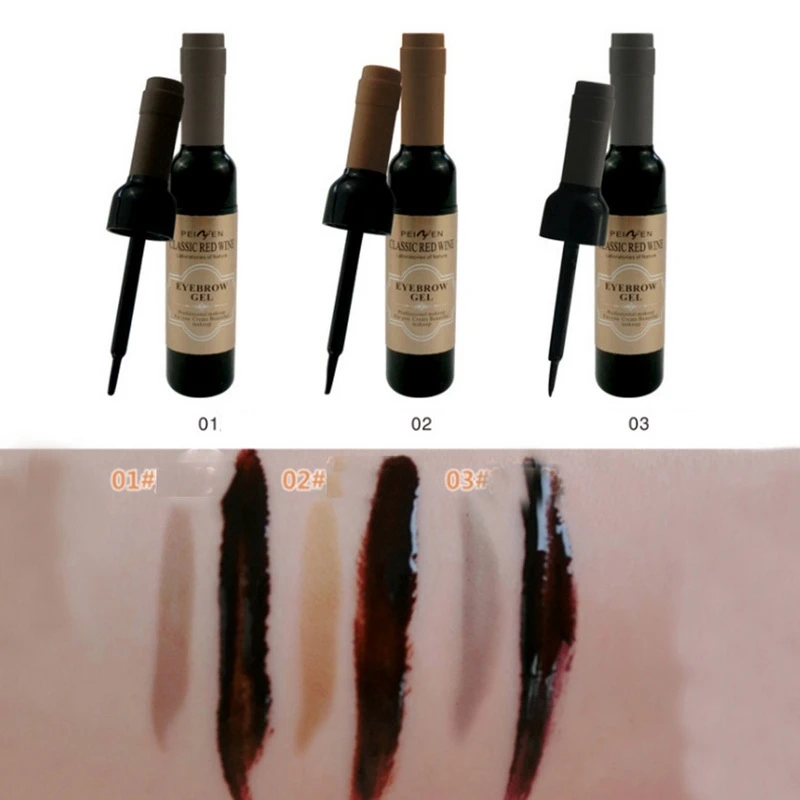 Peel Off Eyebrow Tattoo Gel Black Coffee Gray Red Wine Tattoo Brow Gel Tint Waterproof Peel Off Eye Brow Tattoo Dye Eyebrow