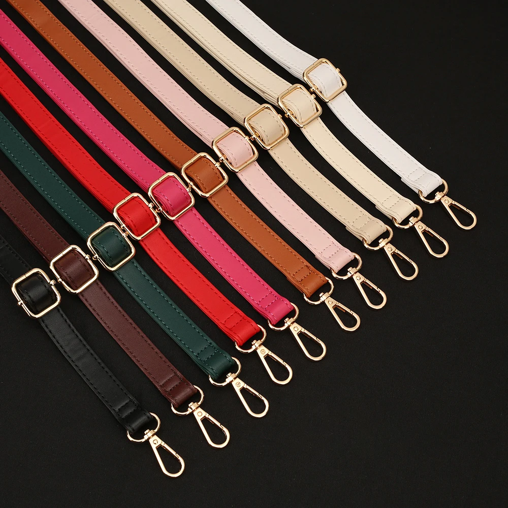 125CM Long PU Leather Adjustable Bag Strap for Handbags 1.2CM Wide Shoulder Bag Belts Strap DIY Bag Handles Bag Accessories