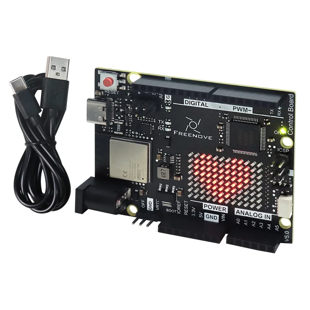 For Arduino Compatible R4 Development Board Kit with USB C Port 12-bit ADC CAN Bus and Overcurrent Protection Circuitry