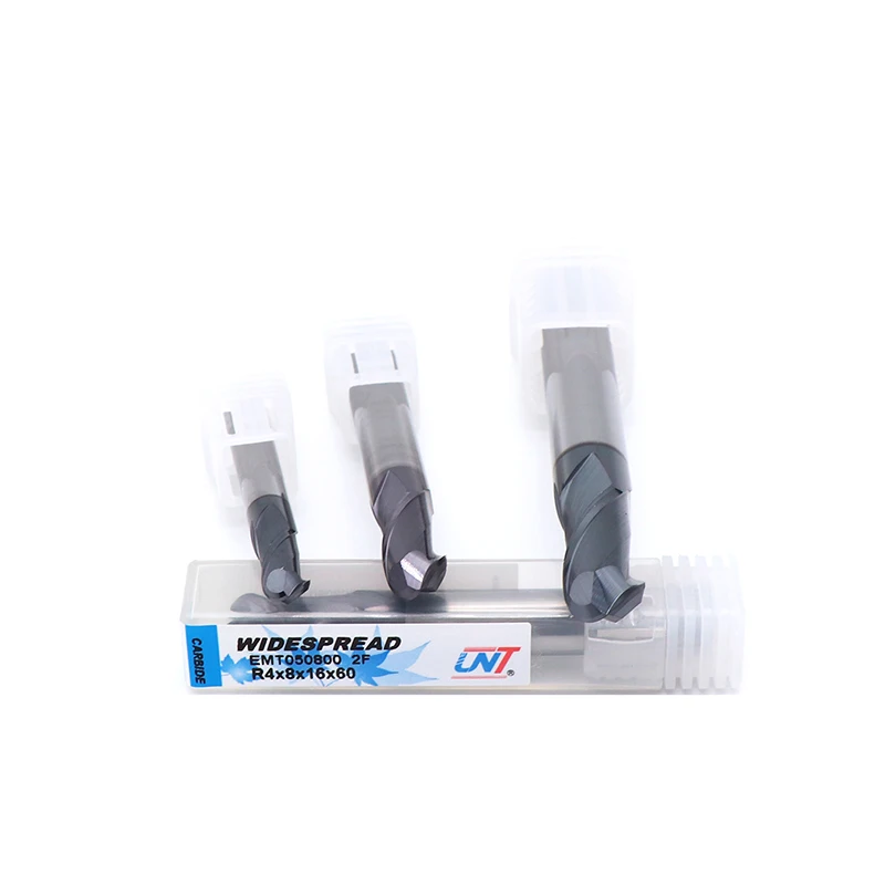 

UNT Solid Carbide Fresa Coated CNC ROUTER HRC55 2 Flutes Ball Nose Milling Cutters for Metal