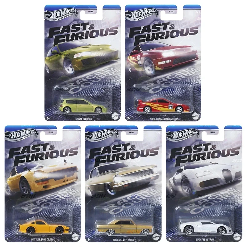 

Hot Wheels Cars Fast & Furious CIVIC BUGATTI ACURA DATSUN 1/64 Металлическая литая модель игрушки HNR88