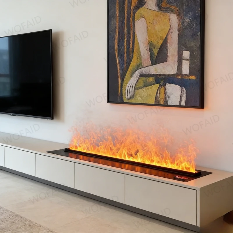 Renter-Friendly Peel-and-Stick Fireplace Alternative - Lightweight, No Installation, Removable, Instant Room Transformation