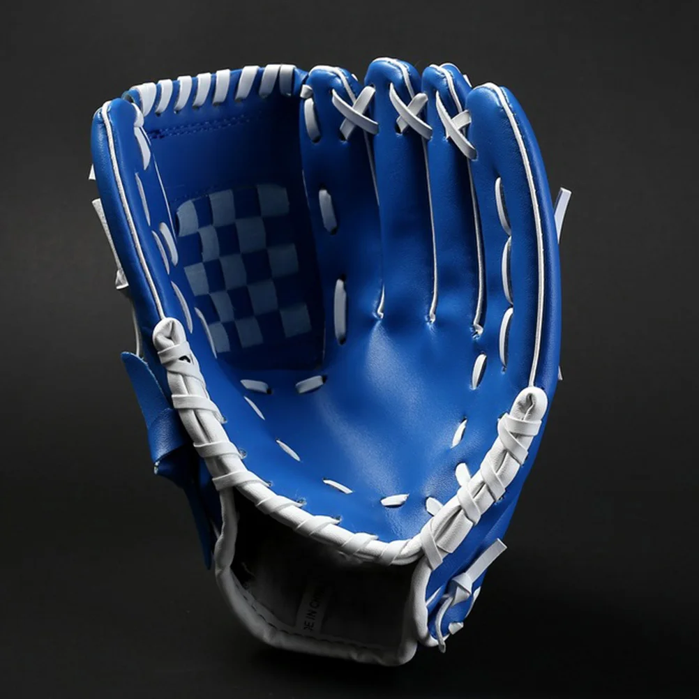 1 قطعة 10.5 بوصة قفاز بيسبول سميكة Pu بولي كلوريد الفينيل البيسبول فيولد قفاز للرجال النساء الشباب التدريب أدوات رياضية الأزرق