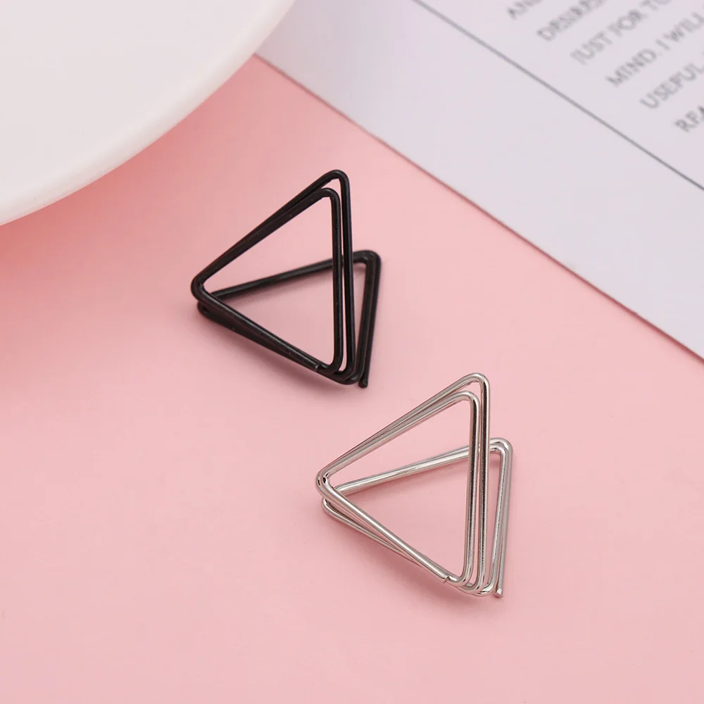 1Pc Triangle Metal Place Card Holders Wedding Table Numbers Holder Photo Clips Stand Picture Display Stands Desktop Decoration