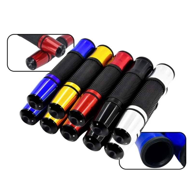 Rubber Bike Grips Antislip for Smooth Comfortable Ride Shock Absorbing Cycling Grips Reduce Road Vibration 2pcs