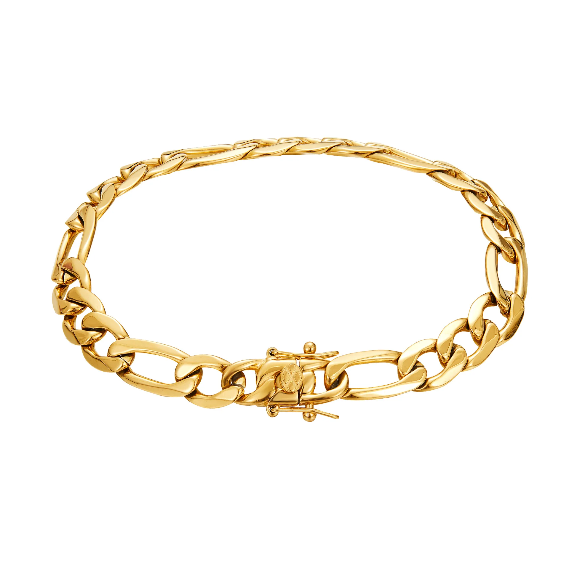 8 مللي متر الفولاذ المقاوم للصدأ 1:3 NK ربط سلاسل القلائد 18K مطلية بالذهب للجنسين الهيب هوب سوار بلينغ مثلج خارج مغني الراب مجوهرات هدية #3