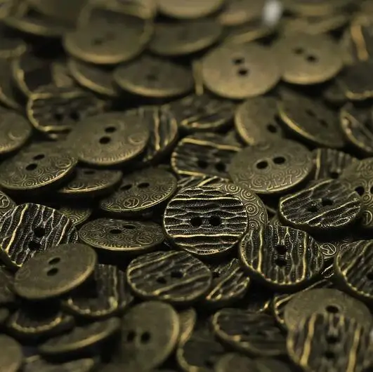 10pcs/Lot Size:11mm Alloy two eye Metal Buttons Retro Button clothing Cowboy cardigan Sewing Accessories(SSA-3857)