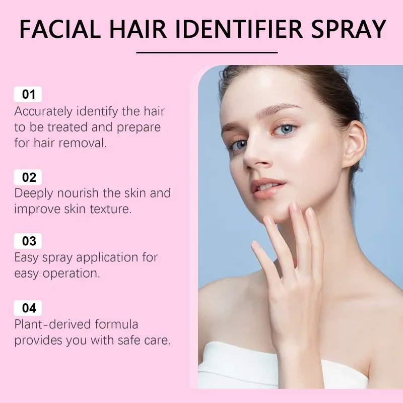 Спрей для идентификации волос, очищающий, смягчающий, разглаживающий волосы, нежный ежедневный уход, безболезненный спрей для быстрого удаления волос для женщин