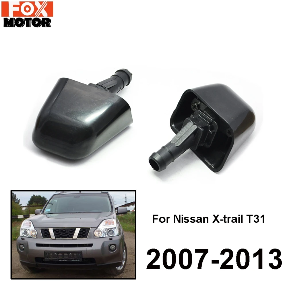 2 Pcs / Set Headlight Headlamp Washer Jet Nozzles Kit For Nissan X-Trail II T31 2013 2012 2011 2010 2009 2008 2007