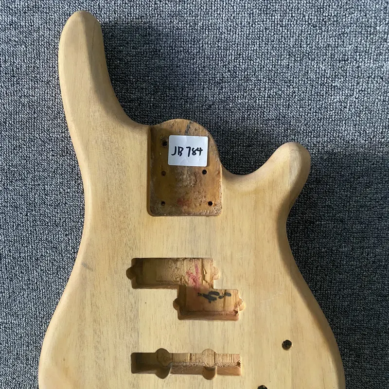 jB784  5 or 6 String Electric Bass Semi Finishing Active Pickups PJB Bass Body Natural Color with Damages for DIY