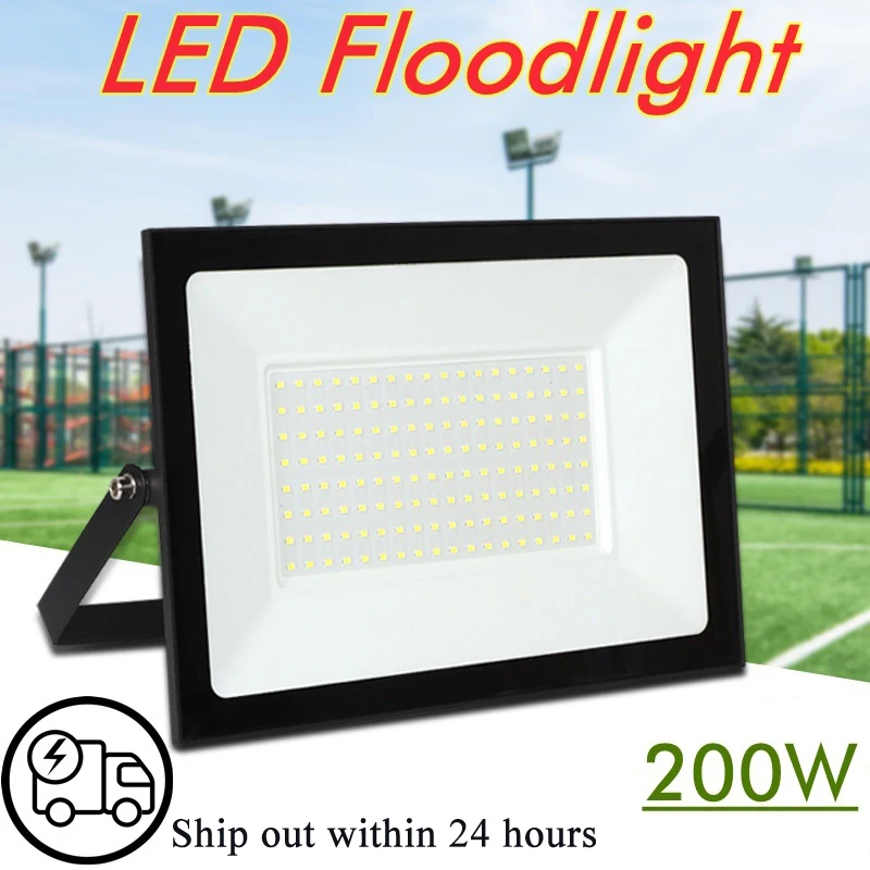 

LED Flood Light 220V Waterproof Floodlight Outdoor Wall Floor Lamp Spotlight For Garage Gate Outside