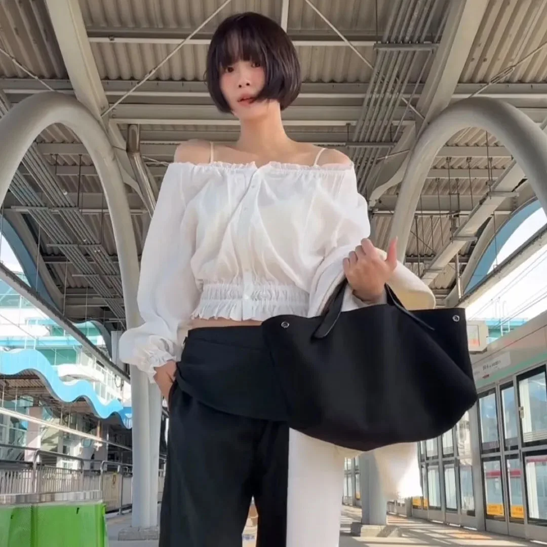 

Весна 2026: Женская премиальная модная рубашка в корейском стиле с длинным рукавом, узором под дерево и клетчатым принтом, на одной пуговице, с завышенной талией