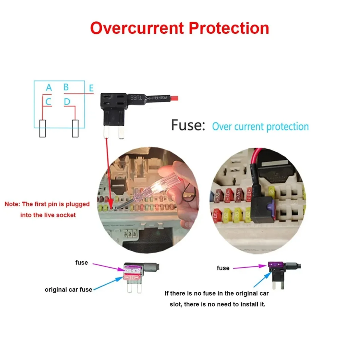 For 70mai Hardwire Kit UP03 Only Type-C Port for 70mai A810 X200 Omni M500 24H Parking Monitor Power Line(A)