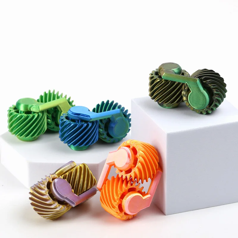 Popular Fidget Spinner 3D Printed Fingertip Gear Decompression Toy Mini Gyroscope  Fidget Toy for Adults Kids Fidget Spinner