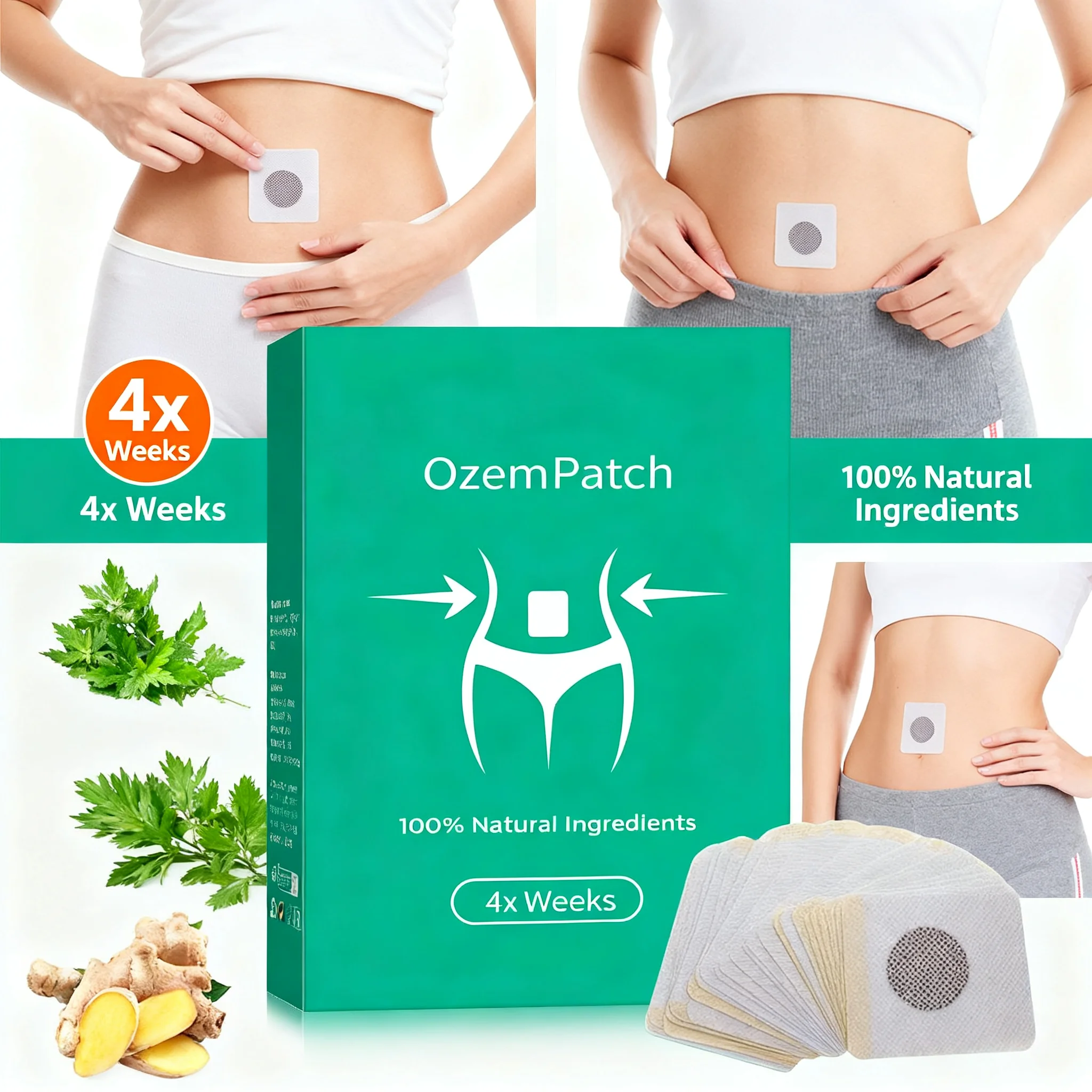 

100% натуральные пластыри для похудения, 30 шт. - травяные наклейки на пупок для формы тела, мягкое теплое ощущение, простота в использовании день и ночь