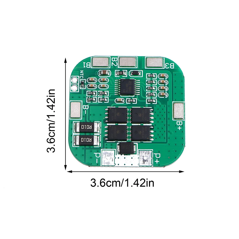 4S 14.8V 18650 Lithium Battery Protection Board Same Port 20A Li-ion BMS PCM Instantaneous Protection Current 20A With 10K NTC