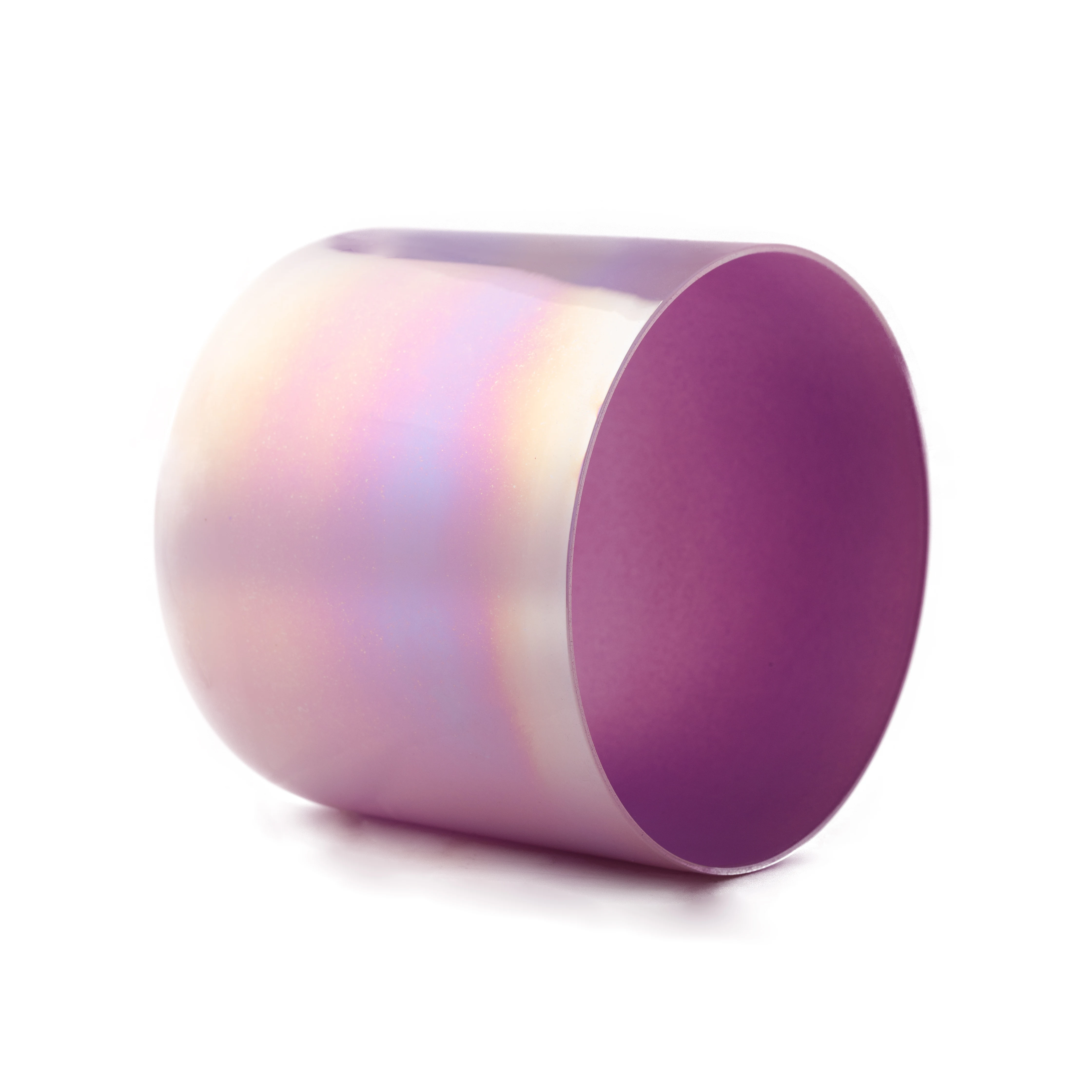 Hye-eun 6 بوصة الضوء الكوني الأرجواني واضح كريستال جرس الموسيقى الآلات الموسيقية لشفاء الصوت مع عصا Suedce