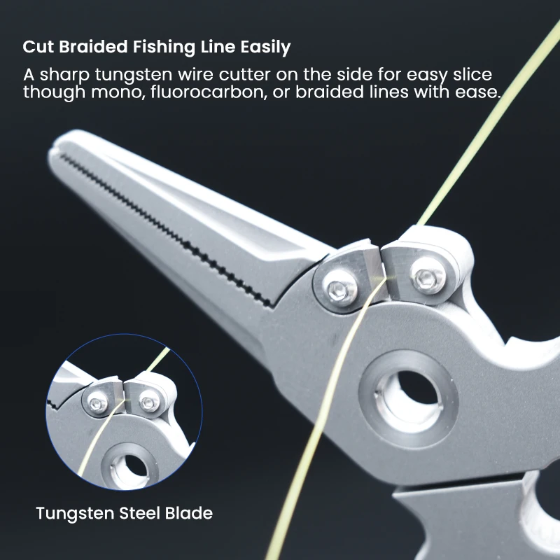 مقاومة للصدأ المياه المالحة سبائك التيتانيوم Multitool الرصاص الضغط موضوع قطع كماشة الصيد
