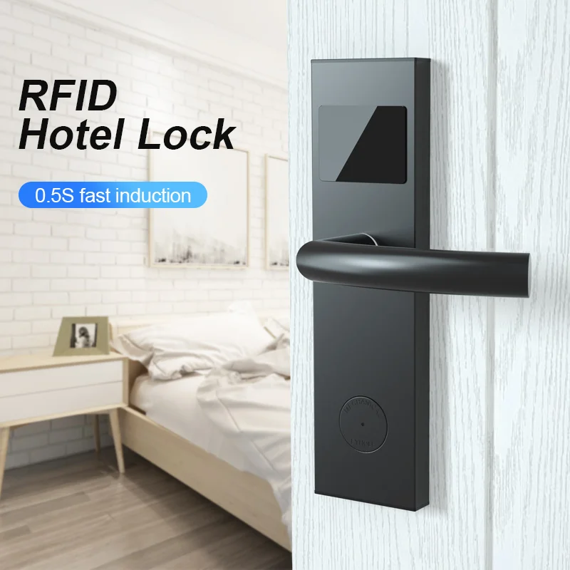 Keyless Entry RF ID Lock Secure Stainless Steel Electronic Door Lock Rfid Smart Card Systems Door Lock For Home Hotel Apartment