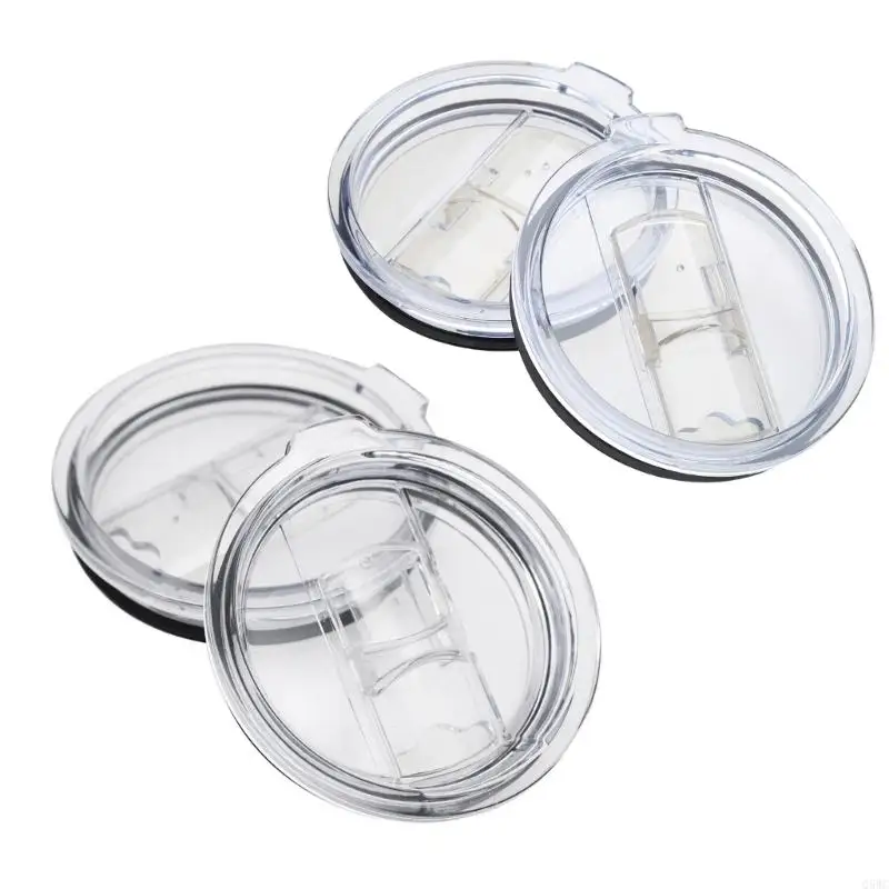 

2 PCS Replacement Fit Vacuum Lid For Tumbler Cup Plastic Home Gift Splash Resistant Lids Sliding Covers Gift Q5WC