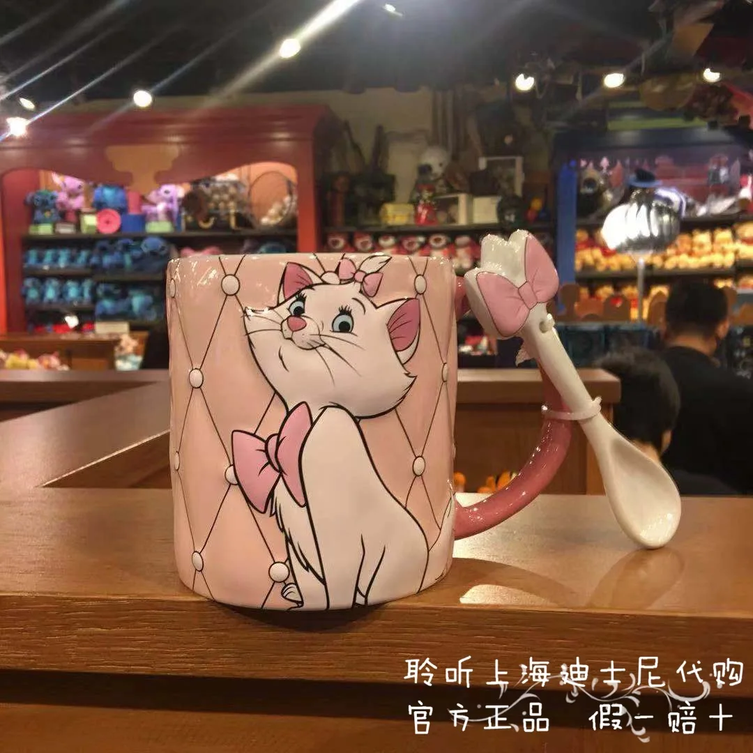 Shanghai Disneyland  Disney cartoon Mary Cat  Mug Minnie Mouse Ceramic Cup   Drinking Cup